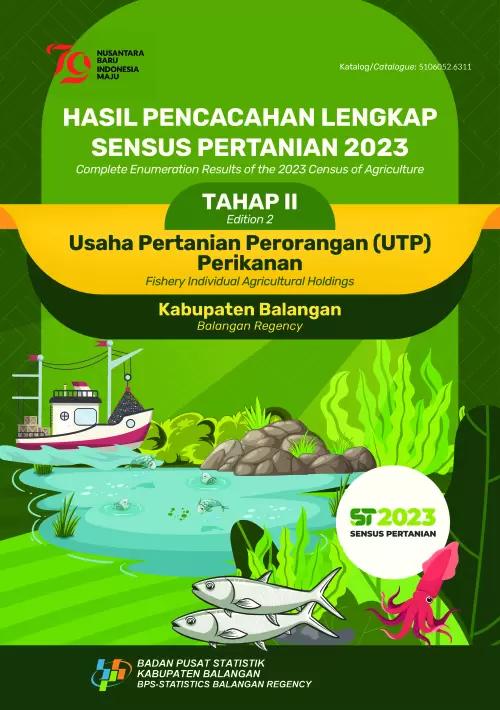 Hasil Pencacahan Lengkap Sensus Pertanian 2023 - Tahap II:  Usaha Pertanian Perorangan (UTP) Perikanan Kabupaten Balangan