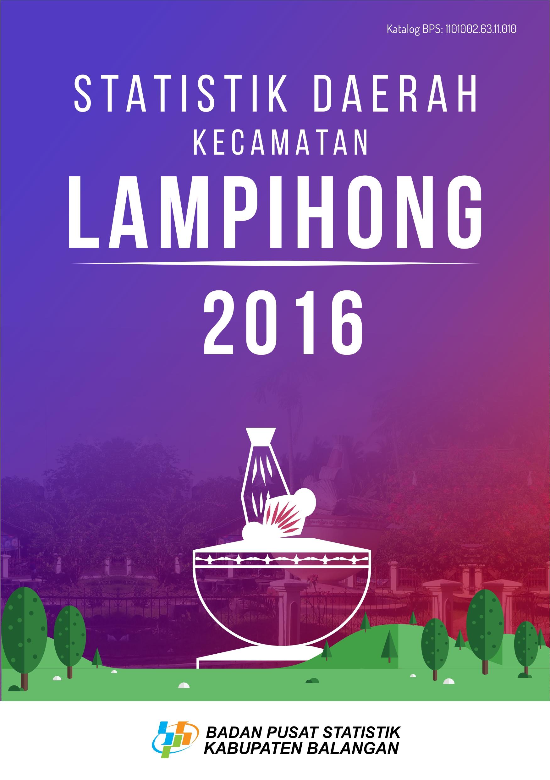 Statistik Daerah Kecamatan Lampihong 2016