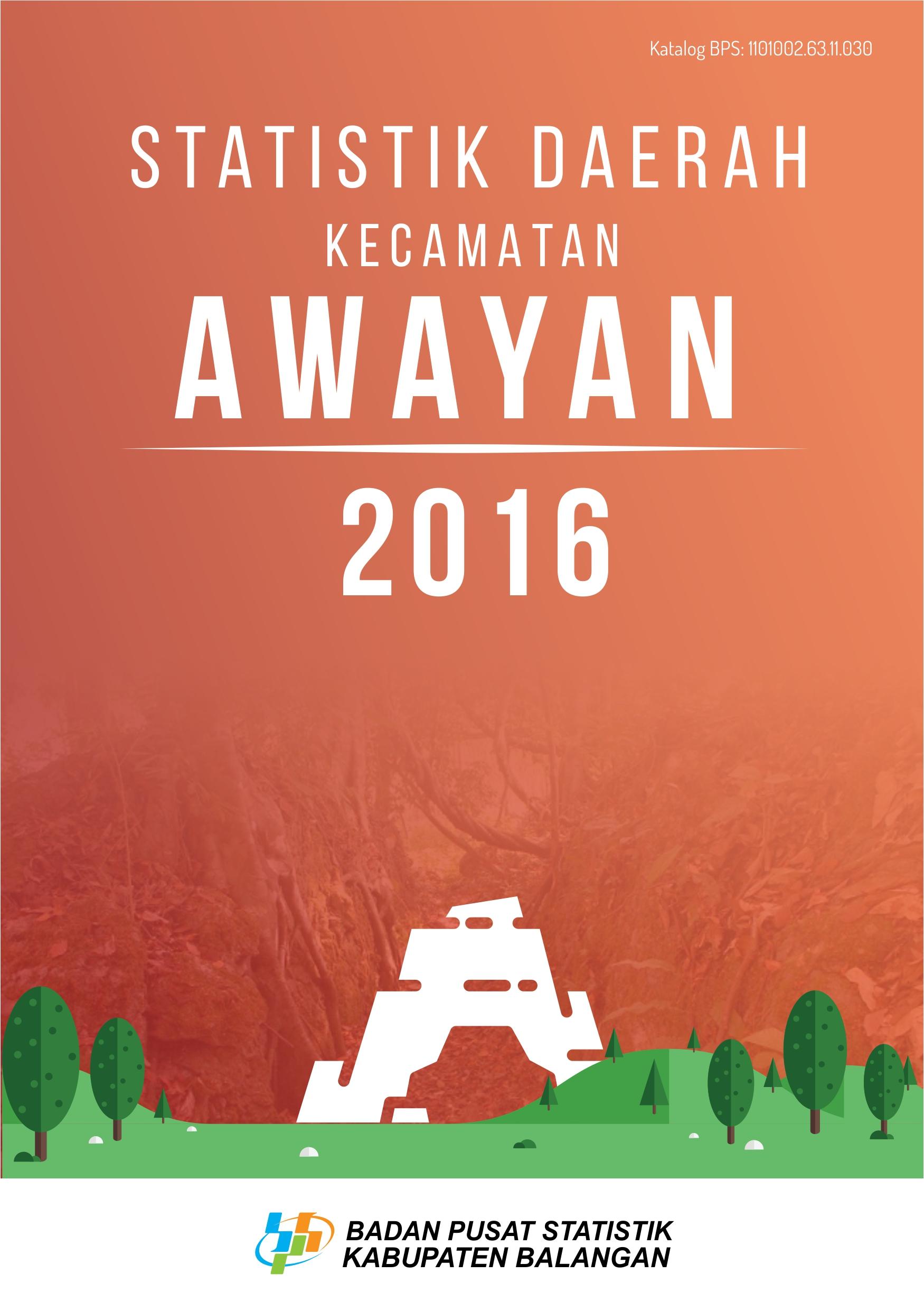 Statistik Daerah Kecamatan Awayan 2016